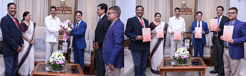 Hon&#39;ble Chairman of OPSC presenting the Annual Report 2024-25 to Hon&#39;ble Governor, Odisha -26.08.2025